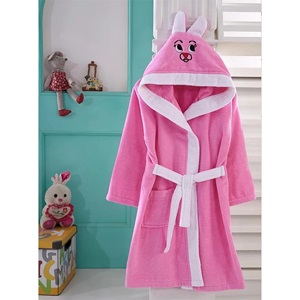 KayaTekstil Çocuk Tekli Tavşanlı Havlu Bornoz 11-12 Yaş