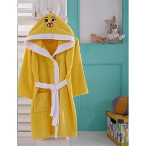 KayaTekstil Çocuk Tekli Tavşanlı Havlu Bornoz 9-10 Yaş - Fıstık Yeşili - 9-10 YAŞ