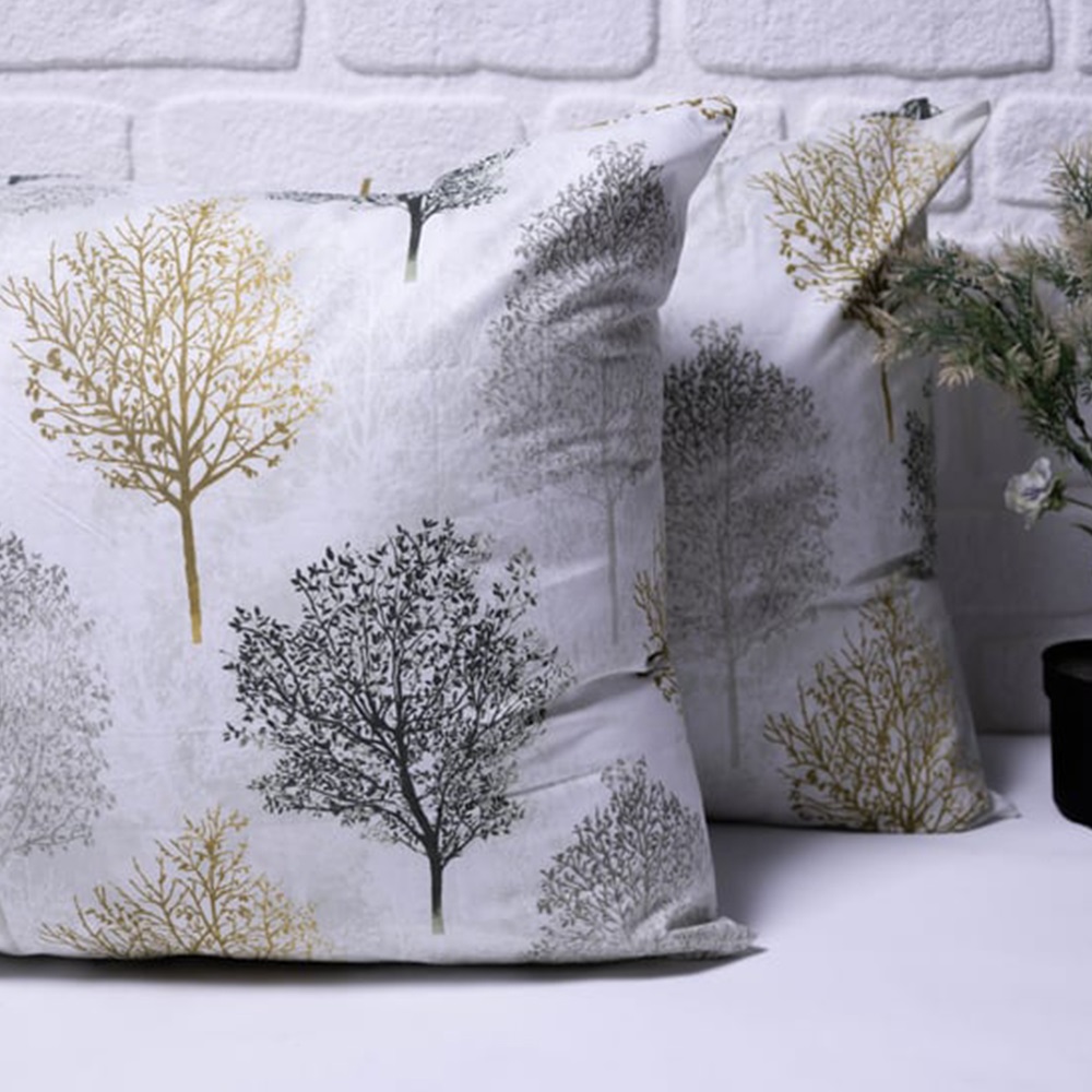 Sağlık Fermuarlı Ağaç Desenli Yastık Kılıfı 50x70 - Karışık Renk - 50X70 CM