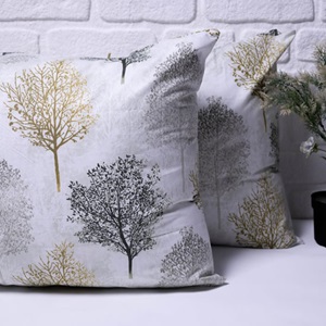 Sağlık Fermuarlı Ağaç Desenli Yastık Kılıfı 50x70 - Karışık Renk - 50X70 CM