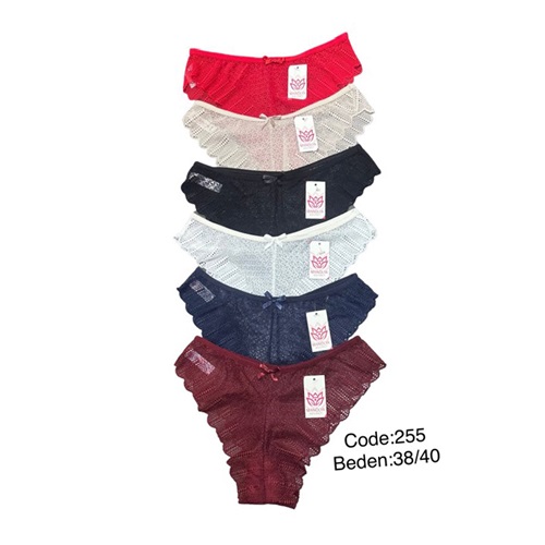 Manolya Secret 255 Bayan Dantelli Külot M - Karışık Renk - M