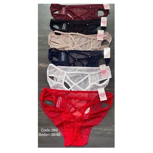 Manolya Secret 262 Bayan Dantelli Külot M - Karışık Renk - M