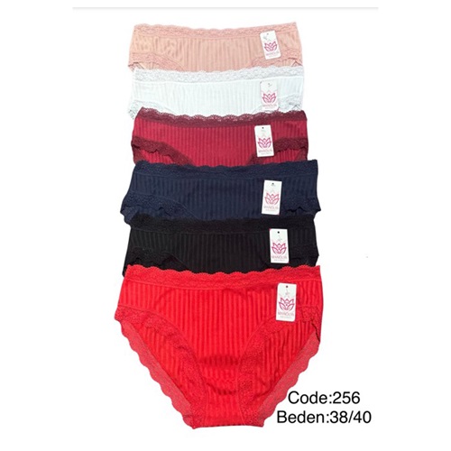 Manolya Secret 256 Bayan Dantelli Külot M - Karışık Renk - M