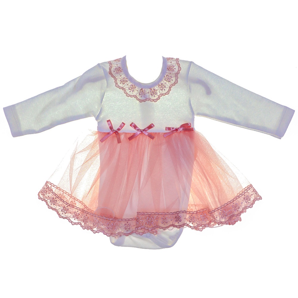 914 Kız Çocuk Zıbınlı Tüllü Elbise 1-3 Yaş