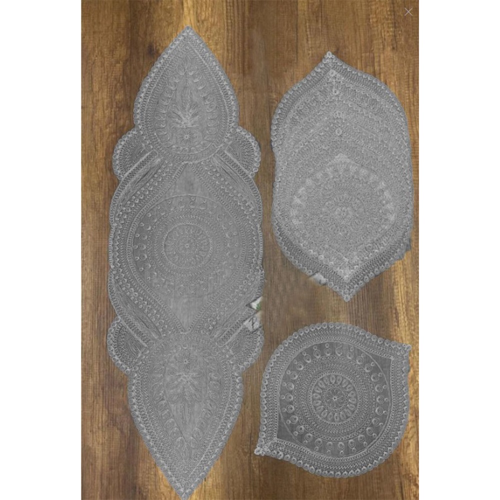 Çeyizland 7 Parça Sufle Set - Gri - PAKET İÇİ TEK RENK