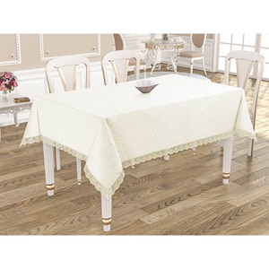 Çeyizland Kdk Güpürlü Kare Masa Örtüsü 160x220cm - Ekru - 160X220 CM
