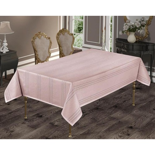 Çeyizland Colber Kare Masa Örtüsü 160x220cm - Ekru - 160X220 CM