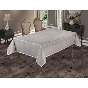 Çeyizland Colber Kare Masa Örtüsü 160x220cm - Ekru - 160X220 CM