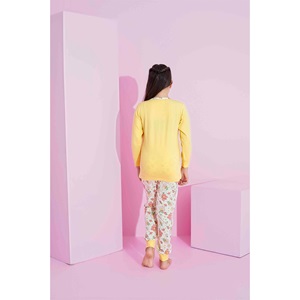 Tarık 2637 Kız Çocuk Beauty Bas U Kol Penye Gez Pijama Takımı 11-15 Yaş - Nar Çiçeği - 11-15 YAŞ