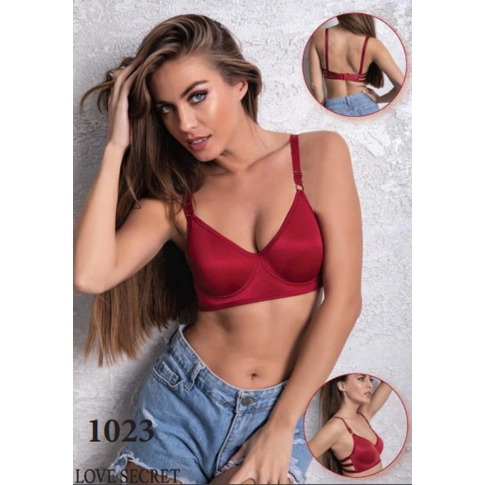 Love Secret Bayan C Cup Dolgusuz Telli Süngerli Şeritli Toparlayıcı Sütyen 80-105 - Saks - 80-85-90-95-100-105