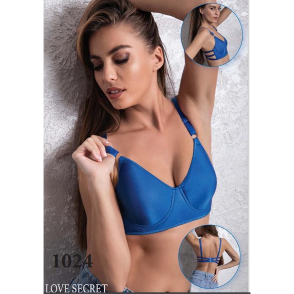 Love Secret Bayan C Cup Dolgusuz Telli Süngerli Şeritli Toparlayıcı Sütyen 80-105 - Saks - 80-85-90-95-100-105