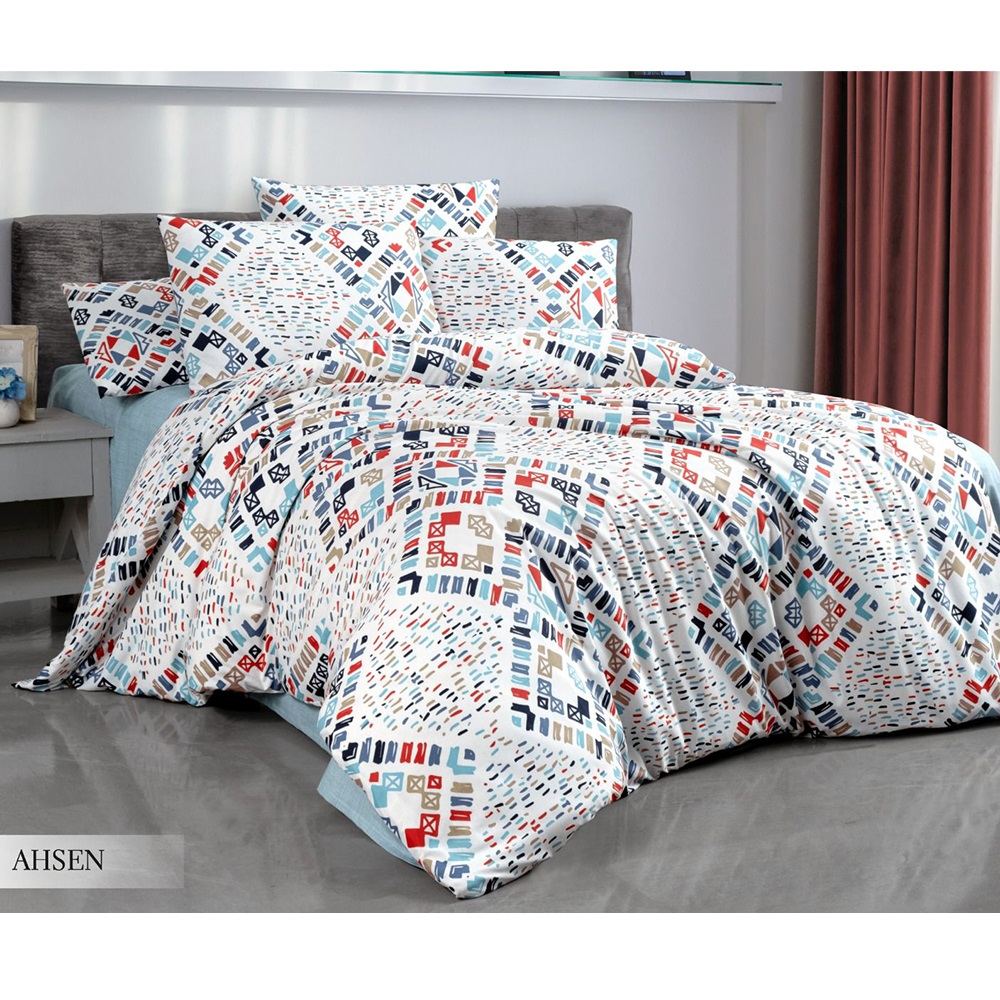 İpeksi Ahsen 4 Parça Desenli Kutulu Çift Kişilik Nevresim Takımı 200x220cm - ahsen - Ekru - 200X220 CM