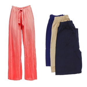 Yenteks 420 Bayan Viscon Çizgili Pantolon M-2XL - 420 - Siyah - M-L-XL-2XL