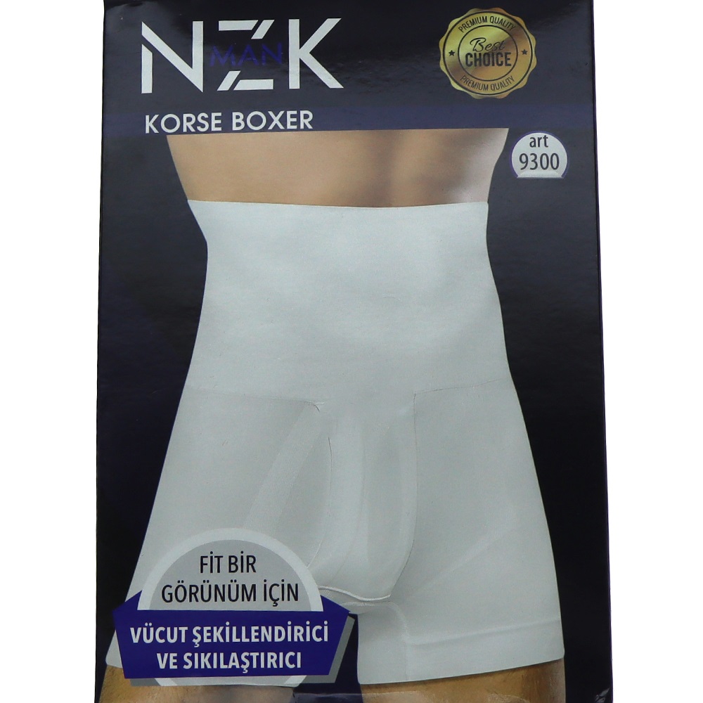 Nzk Man 9300 Erkek Korse Boxer - Siyah