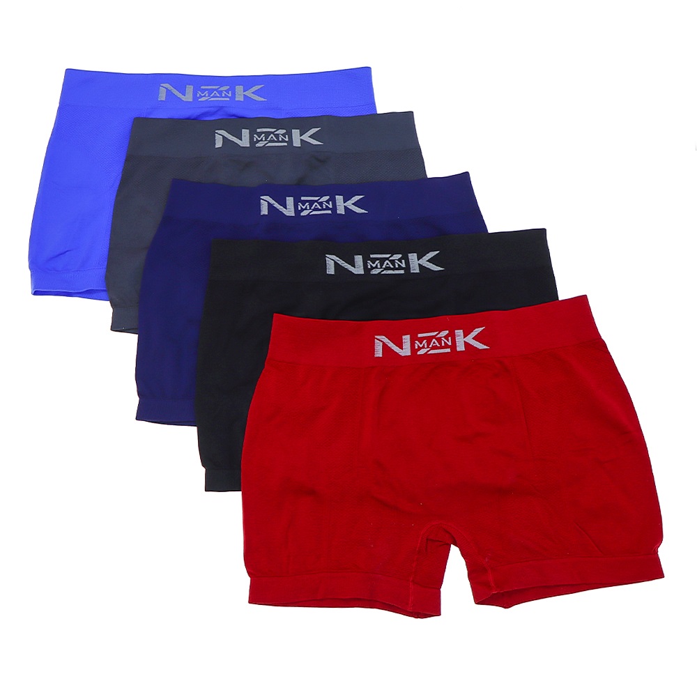 Nzk Man 9405 Erkek Likralı Penye Boxer - Füme