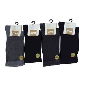 Pola 1841 Bayan Likralı Bambu Dikişsiz Lastiksiz Diyabet Soket Çorap - Karışık Renk