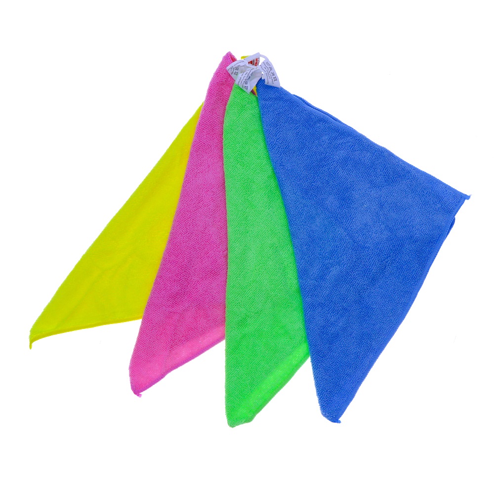 Simpak 3280 Mikrofiber 4 Lü Temizlik Bezi 32x32 Cm - Karışık Renk