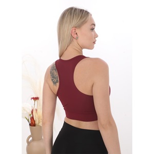 Form Angel 5860 Bayan Micro Elestan Fermuarlı Sporcu Crop - Vizon - S-M