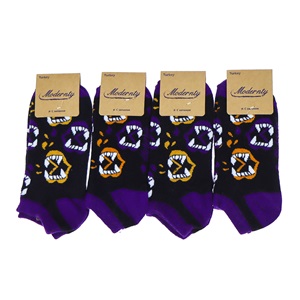 Modernty 1035 Bayan Penye Desenli Likralı Patik Çorap- Karışık Renk - ASORTİ