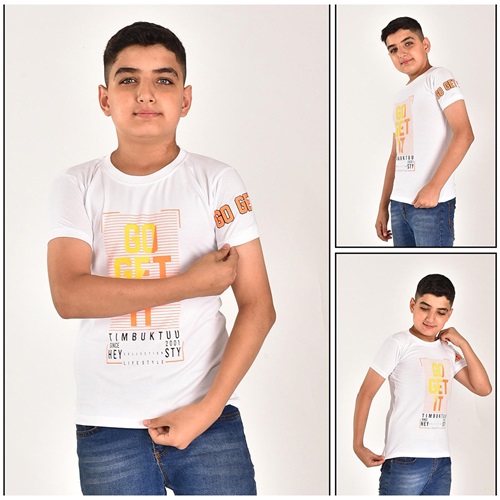 Kardeşler-Erkek Çocuk Baskılı Penye Sweat Tişört 9-12 Yaş - Karışık Renk - 9-12 YAŞ