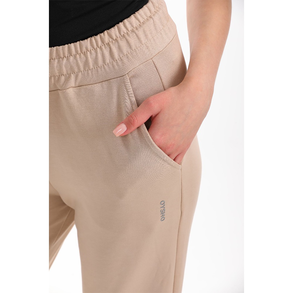 Oysho 384 Unisex Dar Paça Cepli Eşofman Alt S-XL - Bej