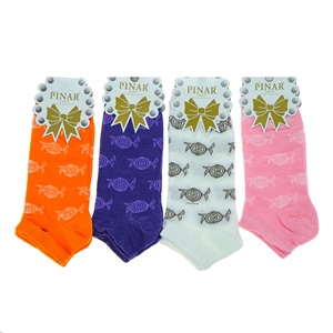 Pınar Bayan Penye Mevsimlik Patik Çorap - Beyaz - PAKET İÇİ TEK RENK