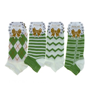 Pınar Bayan Penye Mevsimlik Patik Çorap - Beyaz - PAKET İÇİ TEK RENK