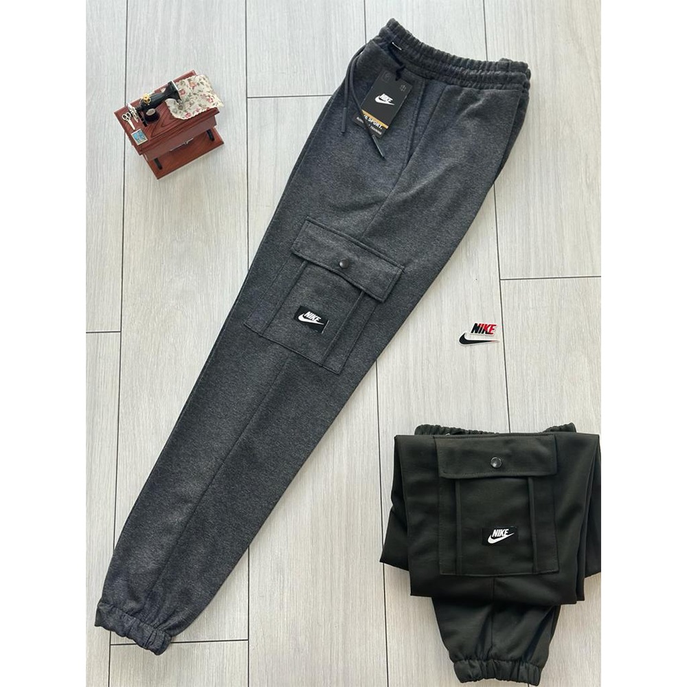 Zafer 11005 Erkek Kompak Nıke Etiketli Komando Cepli Lastik Paça Eşofman Alt S-XXL - Antrasit - S-M-L-XL-2XL