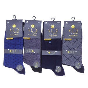 Kald Socks 007 Erkek 200 İğne Penye Dikişsiz Likralı Desenli Soket Çorap