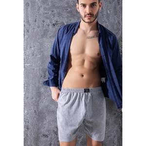 Elit Zümrüt Erkek Battal Düz Boxer 12 Li - Gri - 3XL