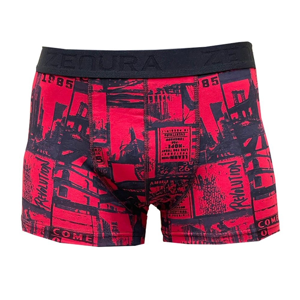 Zenura 2305 Erkek Desenli Boxer - Karışık Renk - L