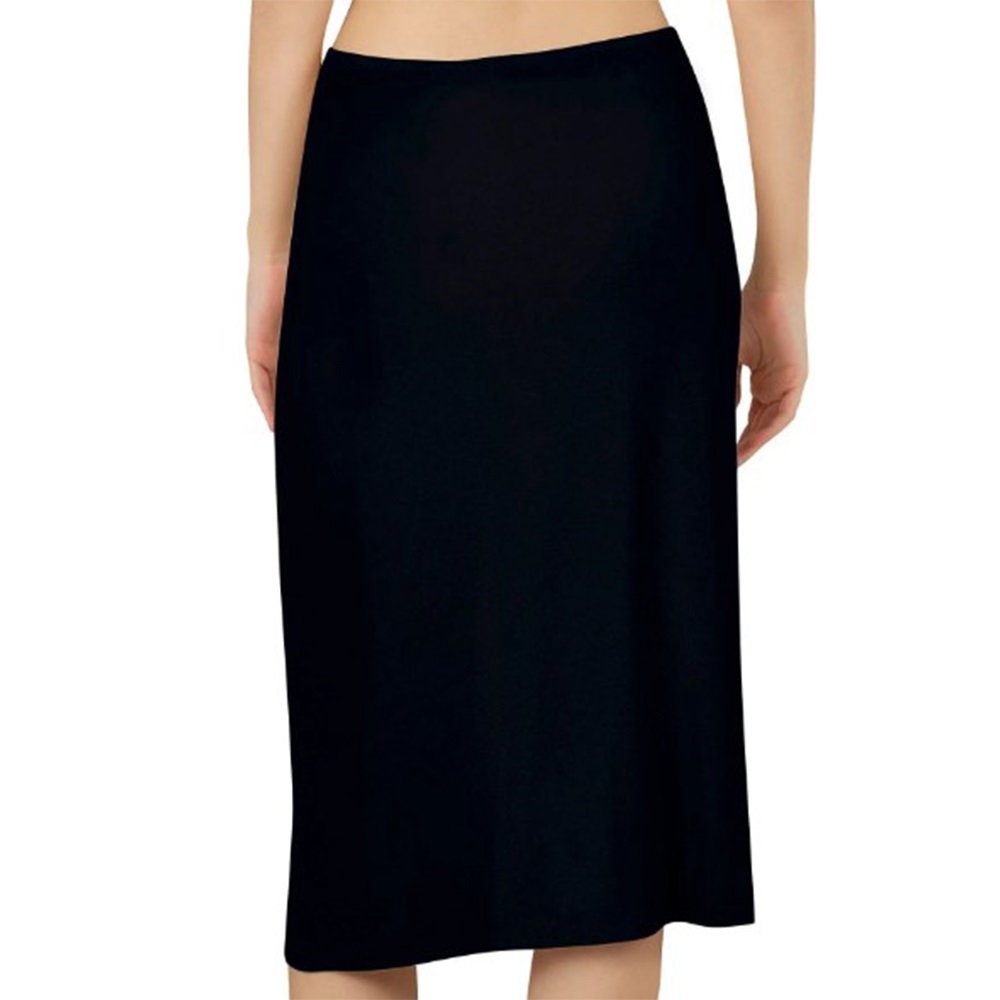 Özkan Tekstil 26975 Bayan Viskon Uzun Boy Jüpon M-XL - Siyah - L