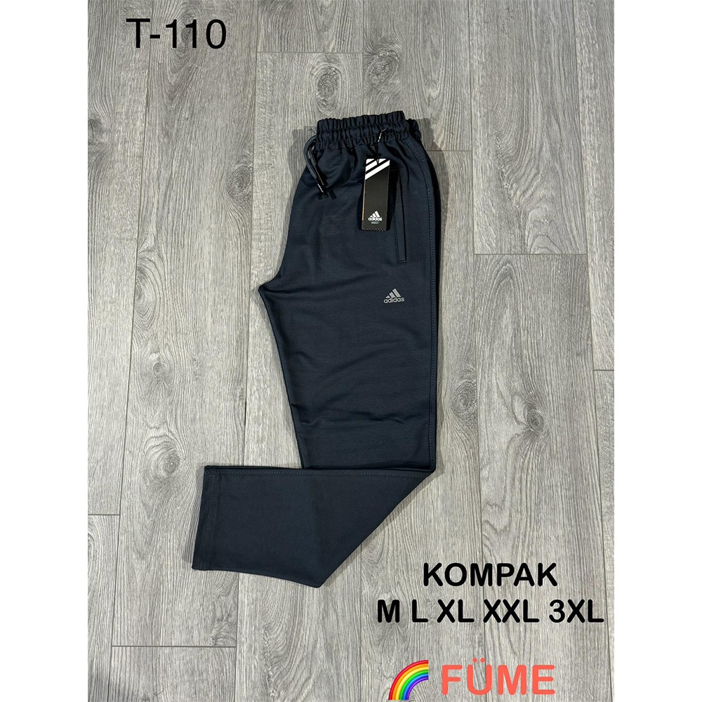 Atrax T-110 Erkek Kompak Açık Paça Adidas Bas Eşofman Alt M-3XL - Lacivert - M-L-XL-2XL-3XL