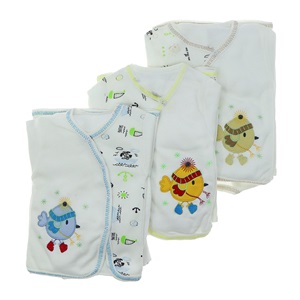 Emek Bebe Kuş Nakışlı 3 Parça Penye Zıbın Seti 0-3 Ay - Pembe - 0-3 AY