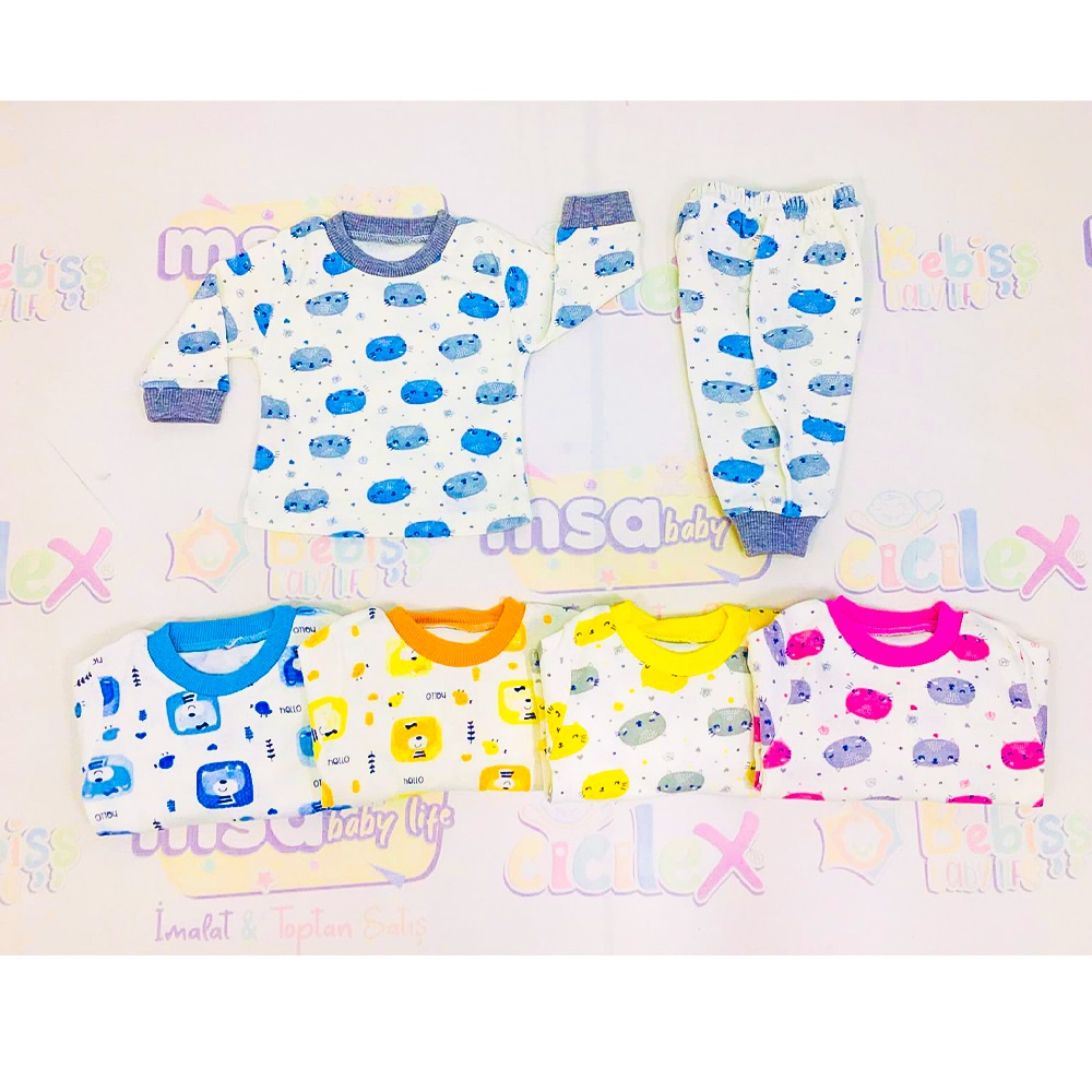 Cicilex 1415 Çocuk Torlu Pijama Takımı 3-5 Yaş - Mavi - 3-5 YAŞ