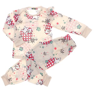 Tintini Kız Çocuk Penye Desenli Sıfır Yaka Takım 3-10 Yaş - Gri - 3-10 YAŞ