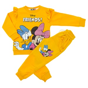 Tintini Kids Kız Çocuk 2 iP Penye Disney Friends Baskılı Takım 3-10 Yaş - Pembe - 3-10 YAŞ