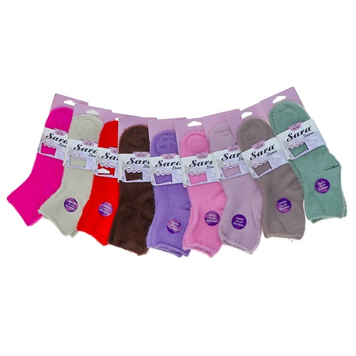 Sara Donna Bayan Sakallı Orta Konç Patik Çorap - Karışık Renk - ASORTİ
