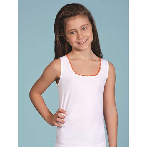 Berrak 2504 Kız Ribana Ponponlu Geniş Askılı Atlet