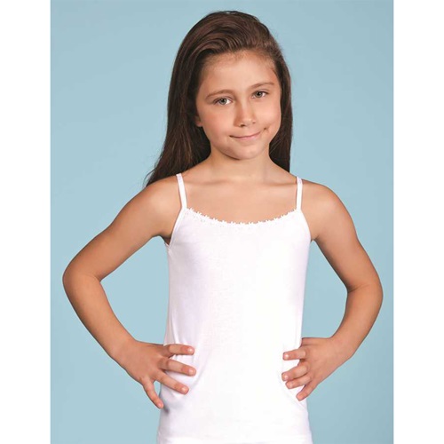 Berrak 2505 Kız Ribana Papatya İp Askılı Atlet - Beyaz - 3