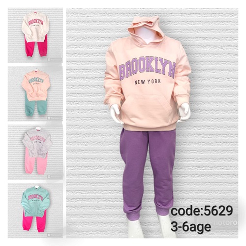 Lupita 5629 Kız Çocuk Penye Brooklyn Bas Takım 3-6 Yaş - Ekru - 3-4-5-6 YAŞ