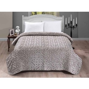 Mink Premium Çift Kişilik Welsoflu Kutulu Battaniye 200x240 Cm - Gri - 200X 240 CM