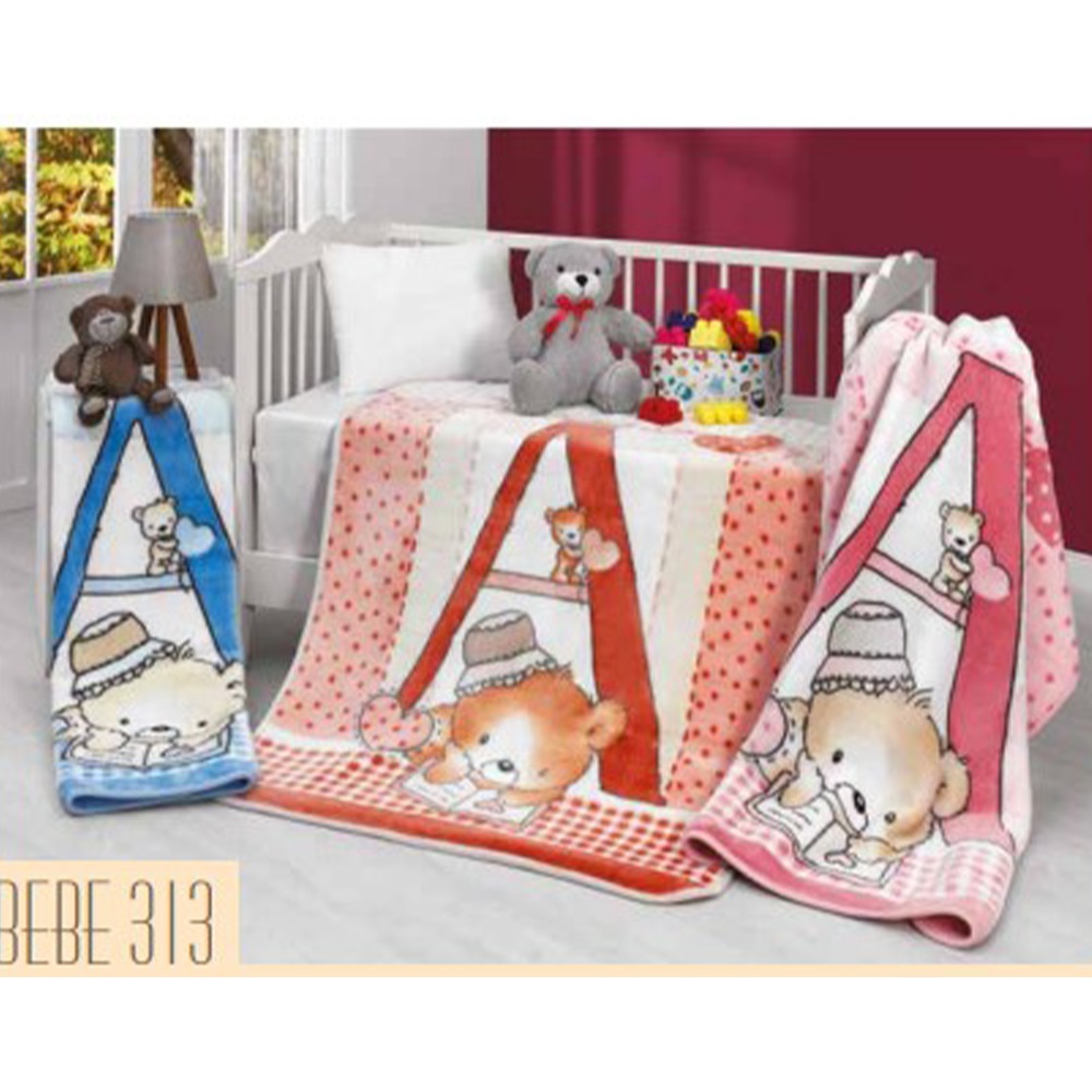 Mink Baby Bebe Welsoflu Battaniye 100X120 Cm - Karışık Renk - 100X120CM