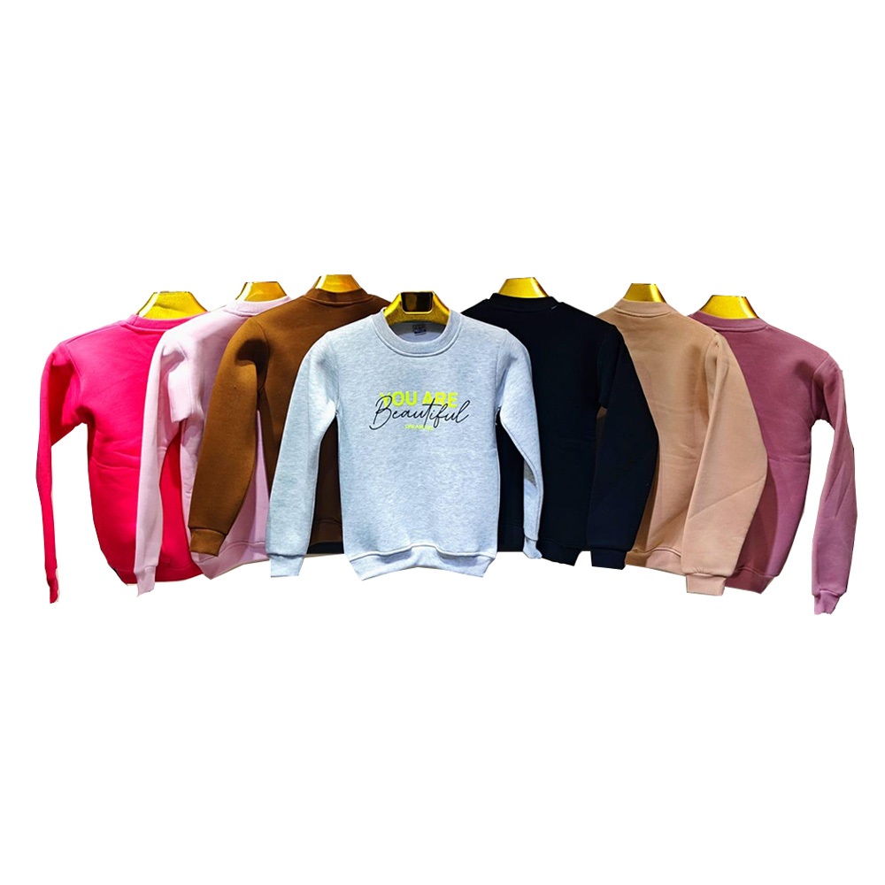 Kardeşler Kız Çocuk 3 İplik You Are Beautiful Baskılı Sweat 8-12 Yaş - A. Pembe - 8-12 YAŞ