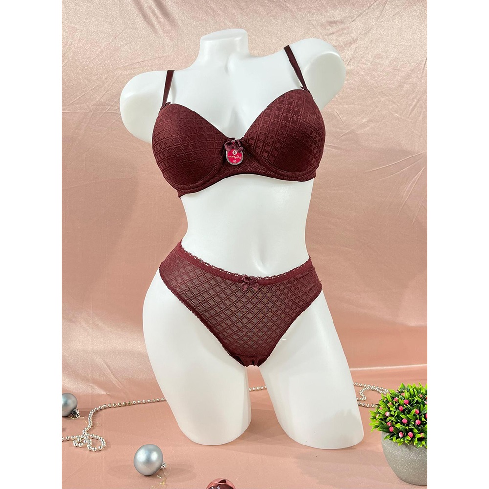 Ecem Yildiz 1700 Jakar Desen Dolgulu Sütyen Takım 75-90 - Siyah - 75-80-85-90 - 33302-Siyah-75-80-85-90