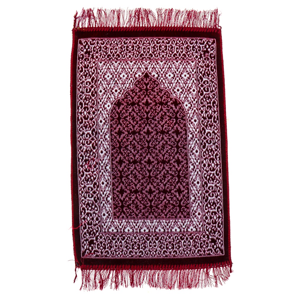 Zafer Çocuk Desenli Kadife Püsküllü Seccade - Karışık Renk - ASORTİ