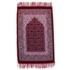 Zafer Çocuk Desenli Kadife Püsküllü Seccade - Karışık Renk - ASORTİ