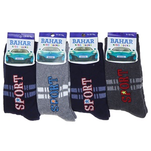 Bahar Erkek Çocuk Likralı Havlu Soket Çorap - P.İçi Karışık Renk - 3 YAŞ