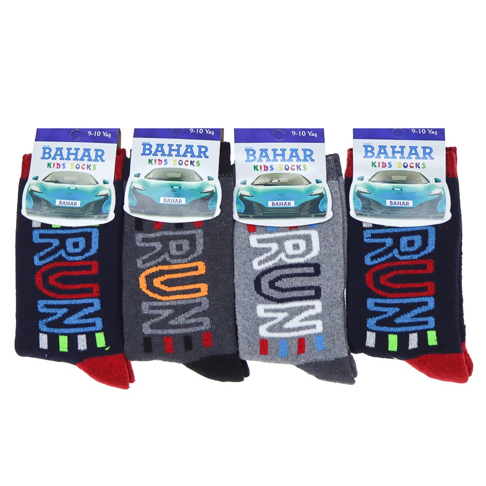 Bahar Erkek Çocuk Likralı Havlu Soket Çorap - P.İçi Karışık Renk - 3 YAŞ