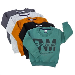 Kardeşler Erkek Çocuk 3 İplik Work Wear Baskılı Sweat 3-7 Yaş - Gri - 3-7 YAŞ